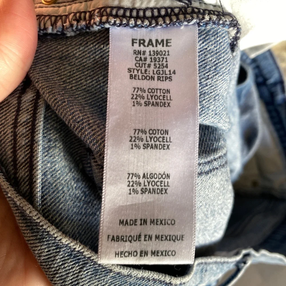 FRAME LE GARÇON womens distressed jeans 32 denim